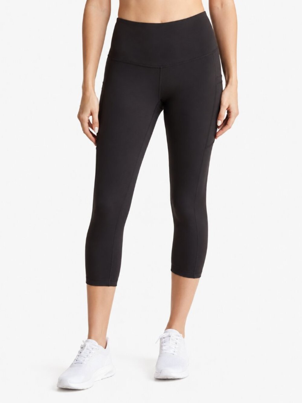 Z By Zella Black Mid Rise Side Pocket Crop Leggings Size XS